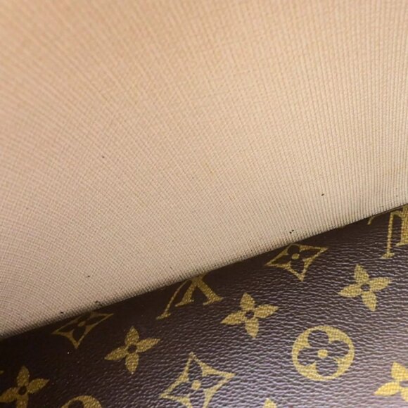 LOUIS VUITTON LV Logo Deauville Hand Bag Monogram Leather Brown - Picture 10 of 16